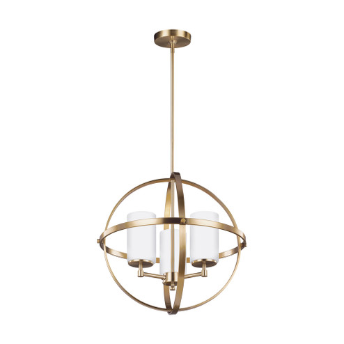 Alturas contemporary 3-light indoor dimmable ceiling chandelier pendant light in satin brass gold fi (38|3124603-848)