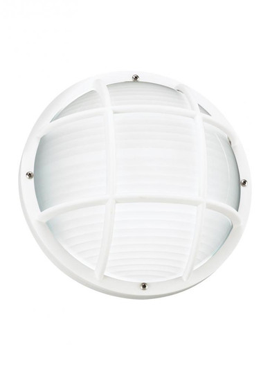 Bayside traditional 1-light outdoor exterior wall or ceiling mount in white finish with polycarbonat (38|89807-15)