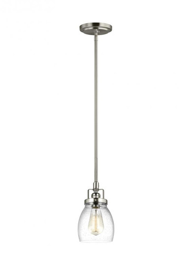 Belton transitional 1-light indoor dimmable ceiling hanging single pendant light in brushed nickel s (38|6114501-962)