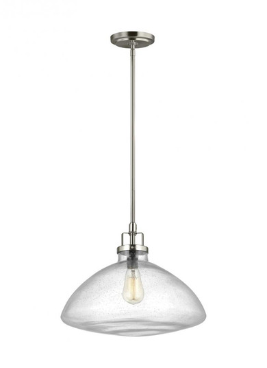 Belton transitional 1-light indoor dimmable ceiling hanging single pendant light in brushed nickel s (38|6614501-962)