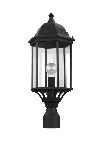 Sevier traditional 1-light outdoor exterior large post lantern in black finish with clear glass pane (38|8238701-12)