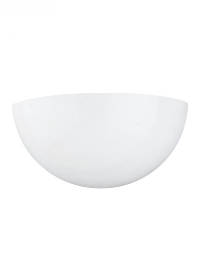 Edla traditional 1-light LED indoor dimmable bath vanity wall sconce in white finish with white plas (38|4138EN3-15)