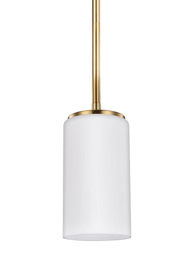Alturas contemporary 1-light LED indoor dimmable ceiling hanging single pendant light in satin brass (38|6124601EN3-848)