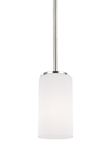 Alturas contemporary 1-light LED indoor dimmable ceiling hanging single pendant light in brushed nic (38|6124601EN3-962)