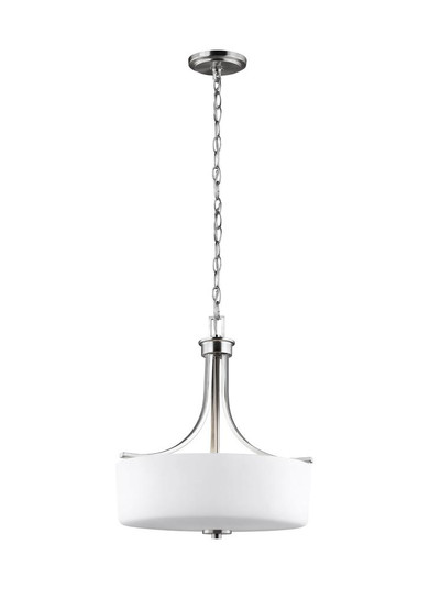 Canfield modern 3-light LED indoor dimmable ceiling pendant hanging chandelier pendant light in brus (38|6528803EN3-962)