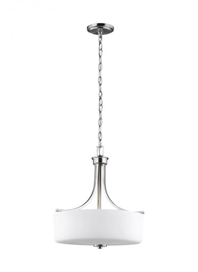 Canfield modern 3-light LED indoor dimmable ceiling pendant hanging chandelier pendant light in brus (38|6528803EN3-962)