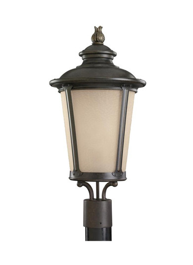 Cape May traditional 1-light LED outdoor exterior post lantern in burled iron grey finish with etche (38|82240EN3-780)