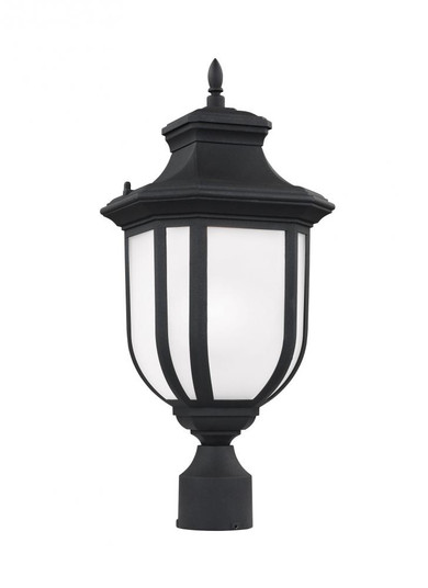Childress traditional 1-light LED outdoor exterior post lantern in black finish with satin etched gl (38|8236301EN3-12)
