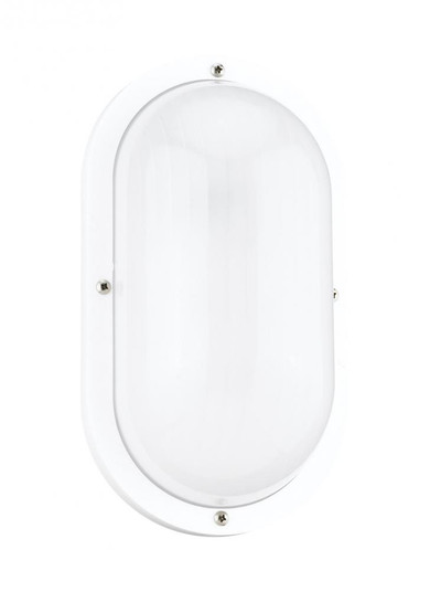 Bayside traditional 1-light LED outdoor exterior wall lantern sconce in white finish with frosted wh (38|8335EN3-15)