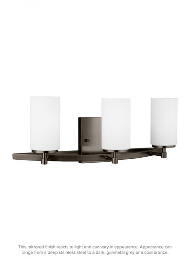 Alturas contemporary 3-light LED indoor dimmable bath vanity wall sconce in brushed oil rubbed bronz (38|4424603EN3-778)