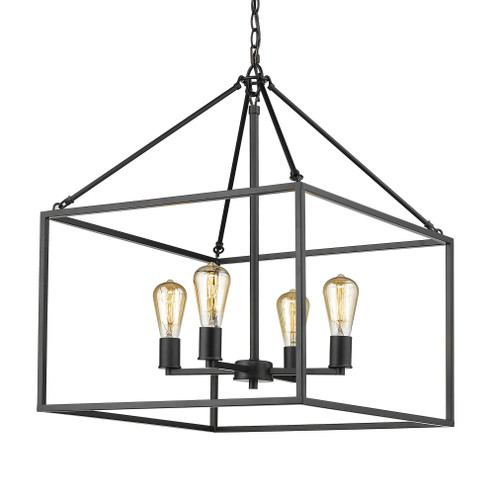 Golden Lighting Wesson 4-light Chandelier in Matte Black (36|2072-4 BLK)