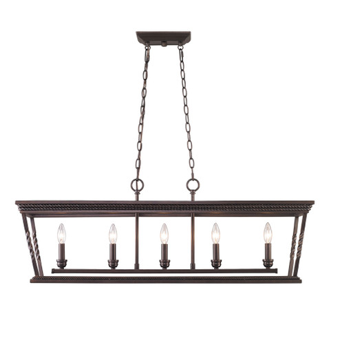 Davenport 5 Light Linear Pendant in Etruscan Bronze (36|4214-LP EB)