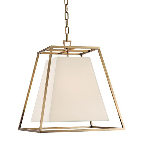 4 LIGHT PENDANT w/WHITE SHADE (57|6917-AGB-WS)