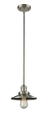 Railroad - 1 Light - 8 inch - Brushed Satin Nickel - Stem Hung - Mini Pendant (3442|201S-SN-M2)