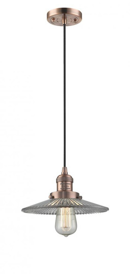 Halophane - 1 Light - 9 inch - Antique Copper - Cord hung - Mini Pendant (3442|201C-AC-G2)