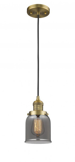 Bell - 1 Light - 5 inch - Brushed Brass - Cord hung - Mini Pendant (3442|201C-BB-G53)