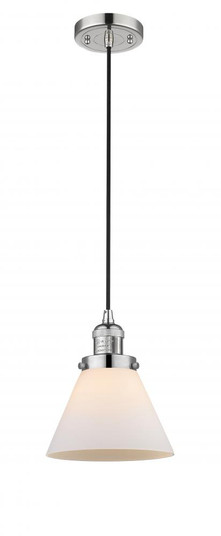 Cone - 1 Light - 8 inch - Polished Nickel - Cord hung - Mini Pendant (3442|201C-PN-G41)