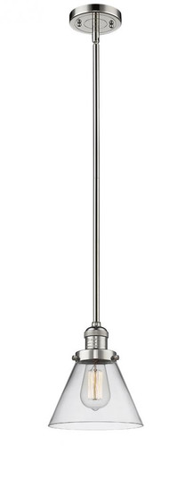 Cone - 1 Light - 8 inch - Polished Nickel - Stem Hung - Mini Pendant (3442|201S-PN-G42)