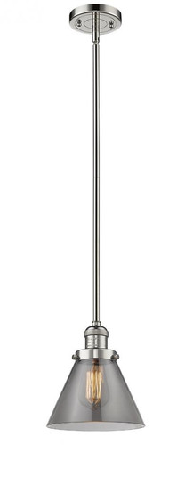 Cone - 1 Light - 8 inch - Polished Nickel - Stem Hung - Mini Pendant (3442|201S-PN-G43)