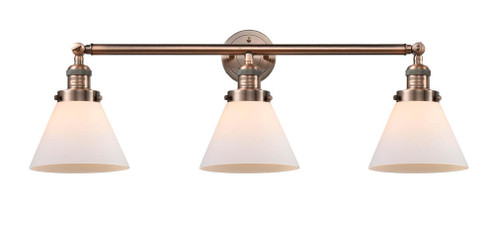Cone - 3 Light - 32 inch - Antique Copper - Bath Vanity Light (3442|205-AC-G41)