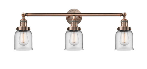 Bell - 3 Light - 30 inch - Antique Copper - Bath Vanity Light (3442|205-AC-G52)