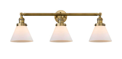 Cone - 3 Light - 32 inch - Brushed Brass - Bath Vanity Light (3442|205-BB-G41)