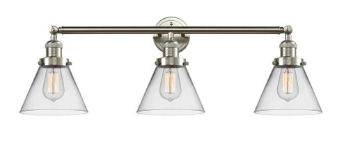 Cone - 3 Light - 32 inch - Brushed Satin Nickel - Bath Vanity Light (3442|205-SN-G42)