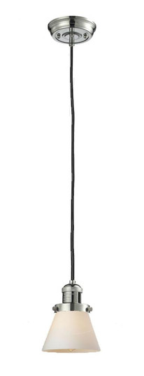 Cone - 1 Light - 6 inch - Polished Nickel - Cord hung - Mini Pendant (3442|201C-PN-G61)