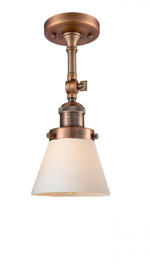 Cone - 1 Light - 6 inch - Antique Copper - Adjustable Semi-Flush Mount (3442|201F-AC-G61)