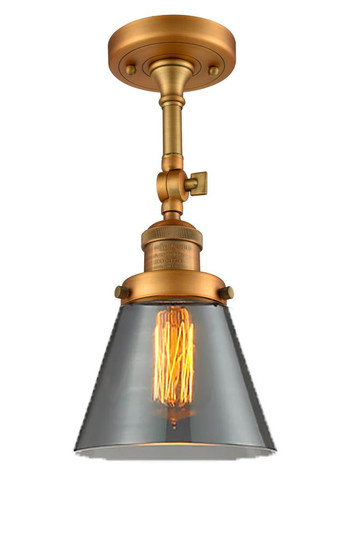 Cone - 1 Light - 6 inch - Brushed Brass - Adjustable Semi-Flush Mount (3442|201F-BB-G63)
