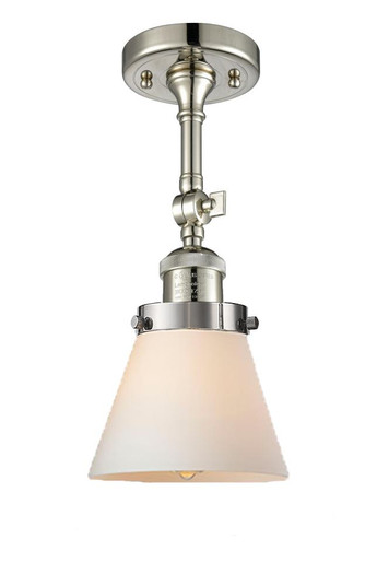 Cone - 1 Light - 6 inch - Polished Nickel - Adjustable Semi-Flush Mount (3442|201F-PN-G61)