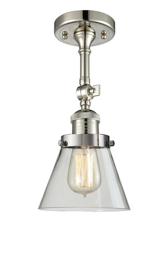 Cone - 1 Light - 6 inch - Polished Nickel - Adjustable Semi-Flush Mount (3442|201F-PN-G62)