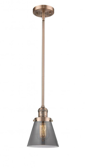 Cone - 1 Light - 6 inch - Antique Copper - Stem Hung - Mini Pendant (3442|201S-AC-G63)