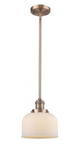 Bell - 1 Light - 8 inch - Antique Copper - Stem Hung - Mini Pendant (3442|201S-AC-G71)