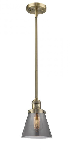 Cone - 1 Light - 6 inch - Brushed Brass - Stem Hung - Mini Pendant (3442|201S-BB-G63)