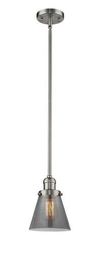 Cone - 1 Light - 6 inch - Brushed Satin Nickel - Stem Hung - Mini Pendant (3442|201S-SN-G63)