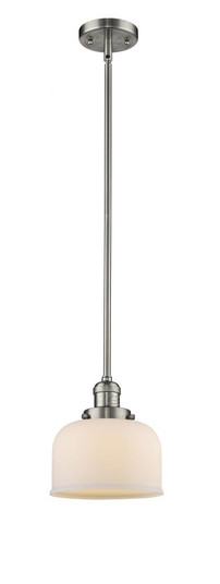Bell - 1 Light - 8 inch - Brushed Satin Nickel - Stem Hung - Mini Pendant (3442|201S-SN-G71)