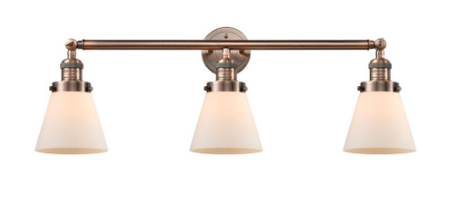 Cone - 3 Light - 30 inch - Antique Copper - Bath Vanity Light (3442|205-AC-G61)