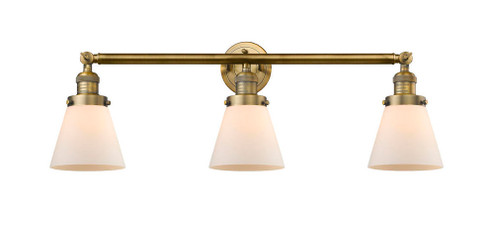 Cone - 3 Light - 30 inch - Brushed Brass - Bath Vanity Light (3442|205-BB-G61)