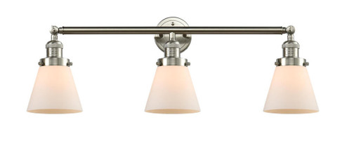 Cone - 3 Light - 30 inch - Brushed Satin Nickel - Bath Vanity Light (3442|205-SN-G61)