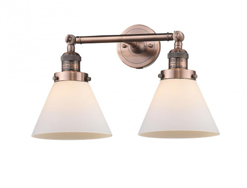 Cone - 2 Light - 18 inch - Antique Copper - Adjustable Bath Vanity Light (3442|208-AC-G41)