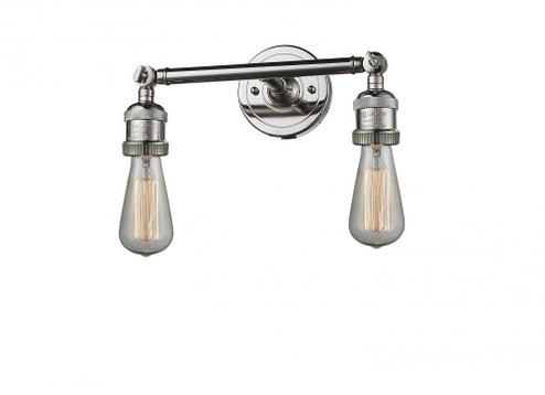 Bare Bulb - 2 Light - 11 inch - Polished Nickel - Adjustable Bath Vanity Light (3442|208-PN)