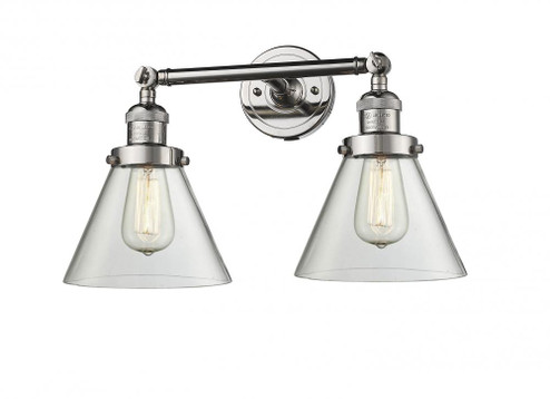 Cone - 2 Light - 18 inch - Polished Nickel - Adjustable Bath Vanity Light (3442|208-PN-G42)