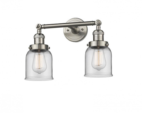 Bell - 2 Light - 16 inch - Brushed Satin Nickel - Adjustable Bath Vanity Light (3442|208-SN-G52)