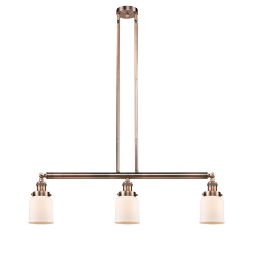 Bell - 3 Light - 38 inch - Antique Copper - Stem Hung - Adjustable Island Light (3442|213-AC-G51)