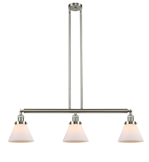 Cone - 3 Light - 40 inch - Brushed Satin Nickel - Stem Hung - Adjustable Island Light (3442|213-SN-G41)