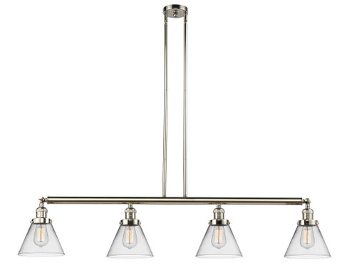Cone - 4 Light - 52 inch - Polished Nickel - Stem Hung - Adjustable Island Light (3442|214-PN-G42)