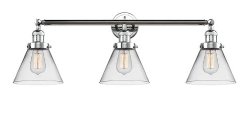 Cone - 3 Light - 32 inch - Polished Chrome - Bath Vanity Light (3442|205-PC-G42)
