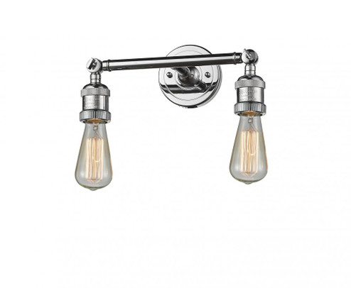 Bare Bulb - 2 Light - 11 inch - Polished Chrome - Adjustable Bath Vanity Light (3442|208-PC)