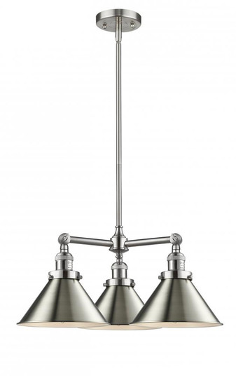 Briarcliff - 3 Light - 24 inch - Brushed Satin Nickel - Stem Hung - Chandelier (3442|207-SN-M10)